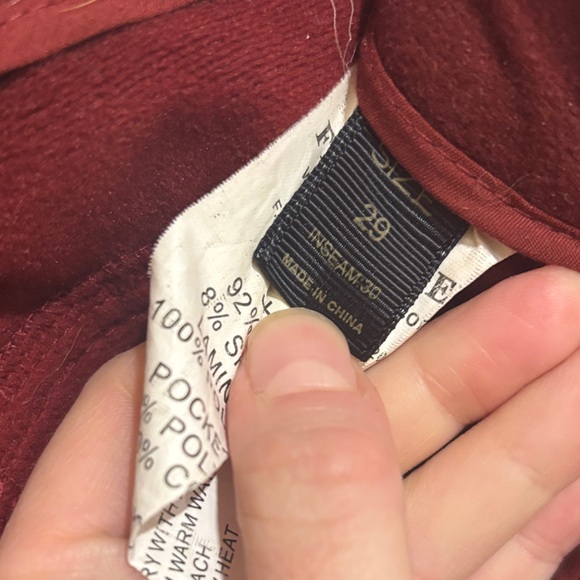 Free Soldier Pants Womens 29W 30L Wine Red Softshell Snow Fleece - Picture 5 of 6